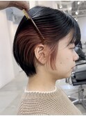 インナーカラー/ショート/ショートボブ/前髪カット/池袋