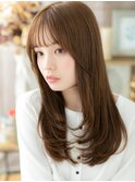 ツヤ感ショコラベージュレイヤーロングa戸田公園20代30代40代