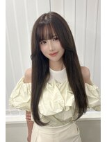 ランズ(LANDS)&nbsp;ブラウン×エクステ【韓国ワンホンヘア 大阪 梅田】