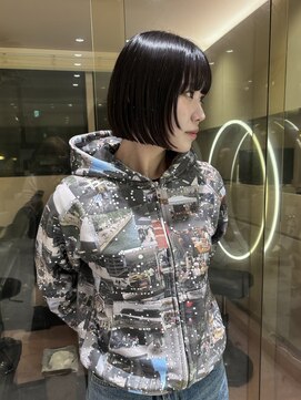 マイル 渋谷(mile) 顔周りレイヤー×ボブ