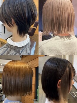 リドルヘアー 石井町店(Riddle HAIR)の写真/【石井町】自宅でのセットも楽に＊ぱっつんボブ/レイヤーカット/丸みショートなどトレンド×似合うをご提案