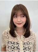 レイヤー/内巻きミディアム/ワンカール/前髪カット/髪質改善