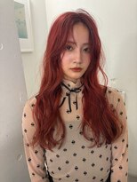 レコ 渋谷(LECO) ブラッドオレンジハイトーンロングヘア