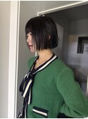 大人bobにBlack hair