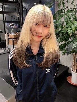 ラヴィズム 長岡店(LUVISM) 長岡韓国レイヤー顔周りレイヤーベージュブリーチ長岡/新潟/宮関