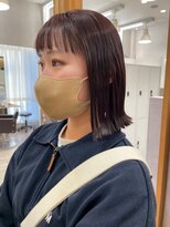 ポジ(poji)&nbsp;ボブ　ミルクティーベージュ　艶髪　髪質改善カラー　ショート