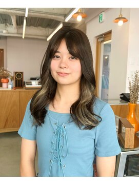 エルム 原宿 表参道(yelm) ブリーチ1回からできるグレージュイヤリングカラー