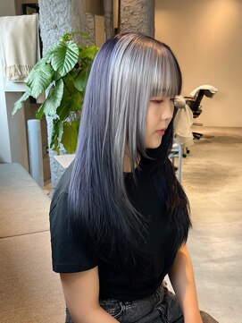 ロカリタ キョウト 河原町三条店(ROCAReTA kyoto) ブリーチ履歴有:シルバー×パープル