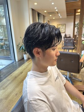 シン フルリール(Shin fleurir) ニュアンスパーマ/センターパート/シャドウパーマ/メンズカット