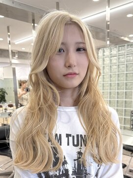 サンクプロジェクト(cinq PROJECT) ラベンダーミルクティーグレージュ韓国風顔まわりレイヤー原宿