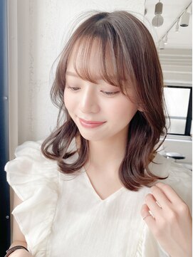 レア 表参道(L'ea) 髪クラゲヘアーオリーブグレー 小顔ココアベージュ