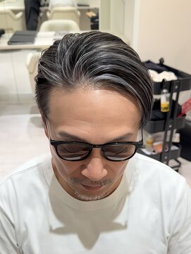 バース 梅田中崎町店(BIRTH) 50代40代白髪ぼかしシルバーメッシュバレイヤージュ