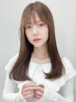 レア 表参道(L'ea)&nbsp;大人ガーリーダークアッシュ似合わせカットミディアムレイヤー