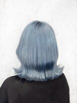 デミヘアー(Demi hair) 透明感ペールブルーカラー