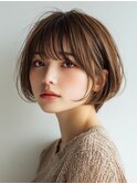 着物ヘア/大人ガーリー/ダークアッシュ/似合わせカット/大口子安