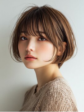 ロディーナ 大口 新子安(rodina) 着物ヘア/大人ガーリー/ダークアッシュ/似合わせカット/大口子安