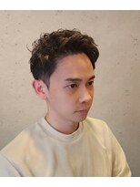 ワンワンオー バーバーショップ 長浜店(@110 BARBER SHOP) アップバング・パーマスタイル