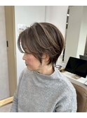 脱白髪染めハイライト/白髪ぼかし/透明感カラー/髪質改善