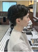 センターパート × ニュアンスパーマ