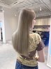 ブリーチ縮毛☆シルクストレート『毛先まで』+シルクカラー☆ケア込み