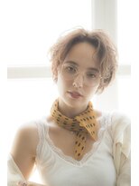 ミエル ヘア 新宿(miel hair)&nbsp;【miel hair 新宿】アプリコットベージュショート