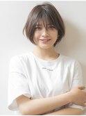 《Nanpu》美シルエット☆似合わせ大人前下りショートボブ◎20代