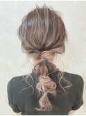 シンプルベースの編みおろし風
