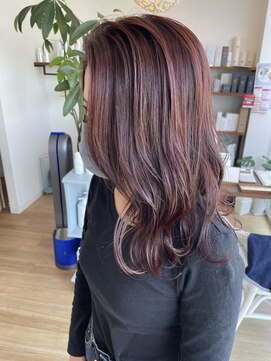 ヘアーデザイン シーベル(HAIR DESIGN SEA BELLE) 艶カラーピンク