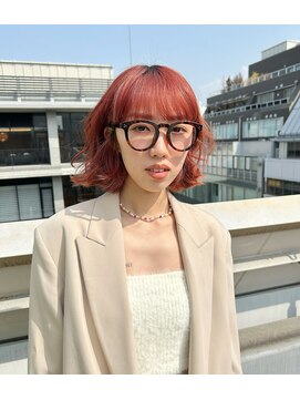 アヴァンスアンス 広島袋町店(AVANCE.ens) オレンジカラー×切りっぱなし