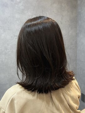 ベアーフルート 恵比寿店(BearFruit) 外ハネミディ × ブラウンベージュ