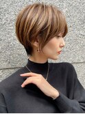 韓国×前髪あり大人美人ショート×ハイライト【横浜モード】
