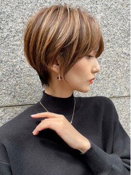 ロンドシエル 横浜(Lond ciel) ワイドバングイメチェン美髪外ハネボブ+レイヤーカット韓国/横浜