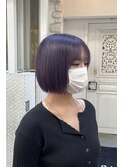 最高に収まるボブ×ブリーチカラー