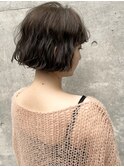 kico☆アッシュオリーブ×ボブパーマ×前髪パーマ