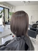 グレージュマチルダボブ前髪