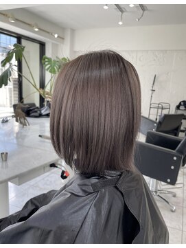 ブレンド 渋谷(BLend) グレージュマチルダボブ前髪