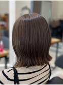ミルクティーベージュカラーくびれヘアグレージュカラー韓国