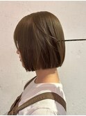 ハイトーンボブぱっつん前髪ボブミニボブ切りっぱなしボブ