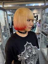 アリートウキョウ(ALLY TOKYO) ボブウルフカット顔まわりレイヤーカット姫カットボブ裾カラー