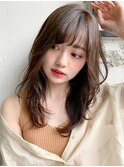 愛され外ハネボブ薄めバング美髪シースルーバング#272f0225
