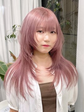 ジーナ オモテサンドウ(XENA) ケアブリーチ×ハイトーン×ピンク（表参道）