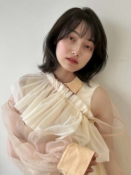 アースコアフュールボーテ 川越店(EARTH coiffure beaute) ナチュラルベージュ_ヨシンモリ_顔周りレイヤー_レイヤーカット