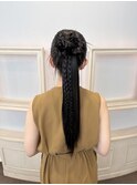 個性派タイトポニーテールアレンジ.