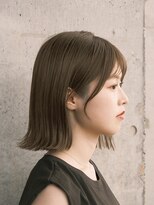 ガーデンヨコハマ(GARDEN YOKOHAMA) ボブ ホワイトグレージュ デジタルパーマ チェリーブラウン