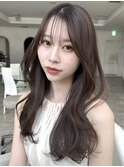 レイヤーカット／顔周りカット／ショコラブラウン／大人ガーリー