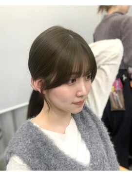 シェス 梅田茶屋町(shes) 顔周りカット×オリーブブラウン/アリサ