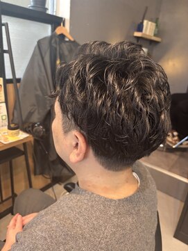 ナチュラルパーマ×コンパクトマッシュ