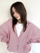 リジェール 高辻店&nbsp;小顔 レイヤーカット ナチュラル ストレートスタイル