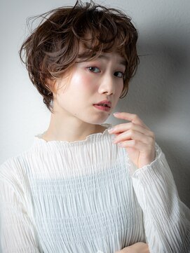 カバーヘア イヴ 戸頭店(COVER HAIR EVE) イヤリングカラーデジタルパーマ抜け感マッシュz戸頭20代30代