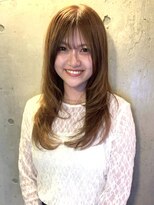 アイリス 天文館店(AIRIS) ハイトーン ベージュ ロングレイヤー 顔回りカット 韓国風ヘア